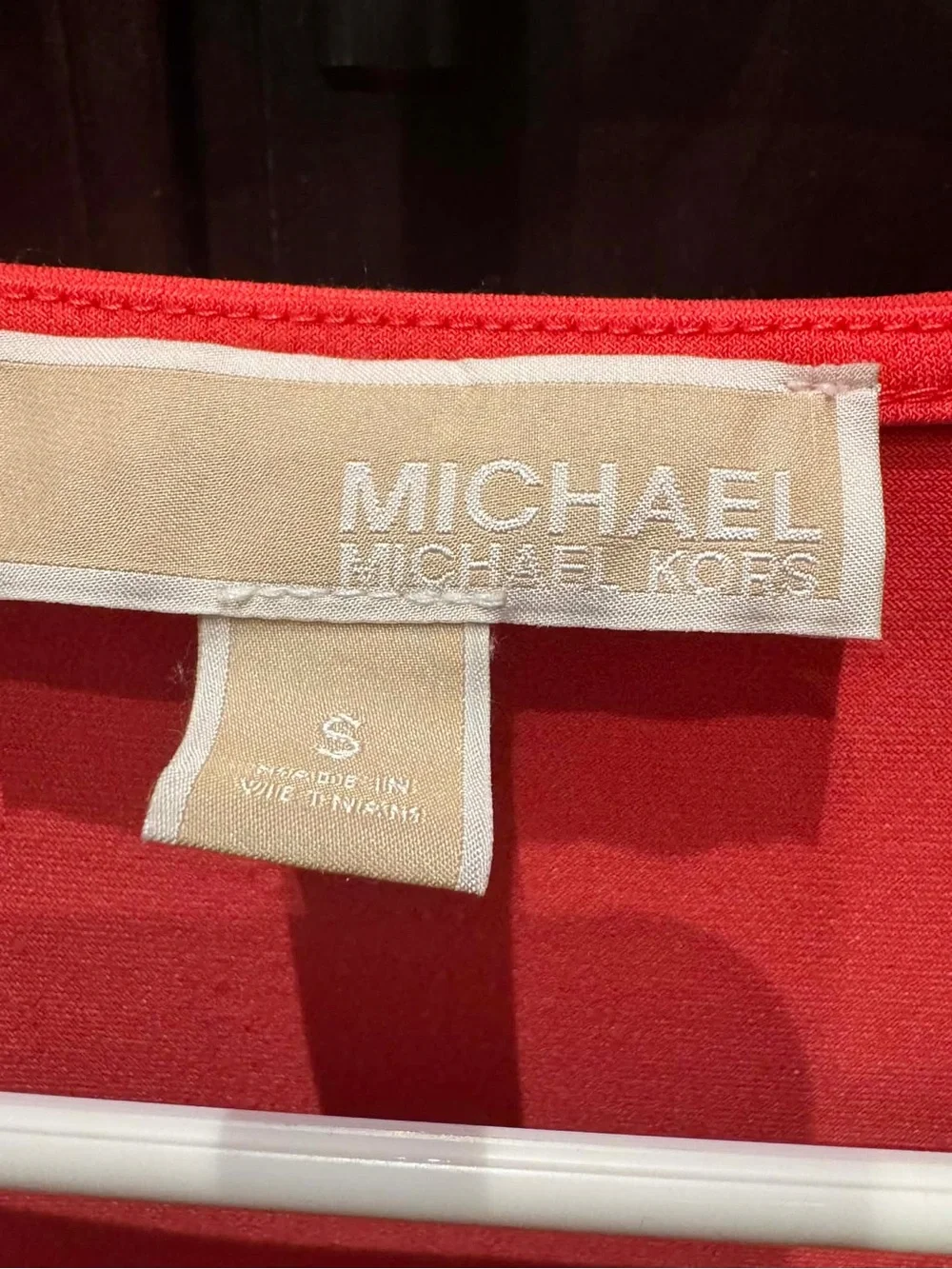 Michael Kors Coral V-Neck Flutter Sleeve Blouse SMALL
